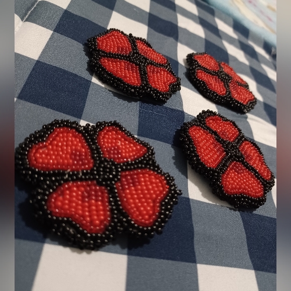 Flat Beaded poppies ( Buy 3 Get The 4th 50% Off ) - Picture 4 of 4